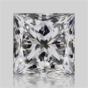 Picture of Natural Diamond 0.90 Carats, Princess with  Cut, F Color, IF Clarity and Certified by GIA