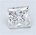 Diamante Natural 1.51 quilates, Princesa , Color F, claridad VS2 y certificado GIA
