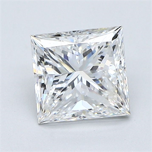 Foto Diamante Natural 1.51 quilates, Princesa , Color F, claridad VS2 y certificado GIA de