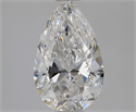 Natural Diamond 1.70 Carats, Pear with  Cut, E Color, VS2 Clarity and Certified by GIA