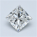 Natural Diamond 1.20 Carats, Princess with  Cut, G Color, VS1 Clarity and Certified by GIA