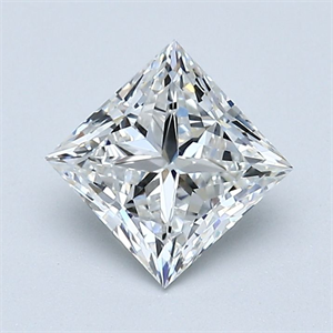 Picture of Natural Diamond 1.20 Carats, Princess with  Cut, G Color, VS1 Clarity and Certified by GIA