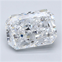 Natural Diamond 3.50 Carats, Radiant with  Cut, D Color, VVS1 Clarity and Certified by GIA