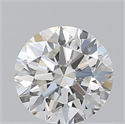 Natural Diamond 0.74 Carats, Round with Excellent Cut, H Color, IF Clarity and Certified by GIA