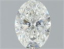 Natural Diamond 0.50 Carats, Oval with  Cut, I Color, SI1 Clarity and Certified by GIA