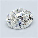 Natural Diamond 1.01 Carats, Oval with  Cut, H Color, VS1 Clarity and Certified by GIA
