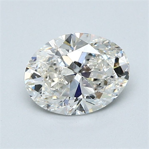 Picture of Natural Diamond 1.01 Carats, Oval with  Cut, H Color, VS1 Clarity and Certified by GIA