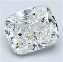 Natural Diamond 4.01 Carats, Cushion with  Cut, H Color, VS2 Clarity and Certified by GIA