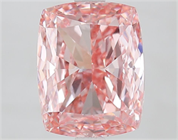 Picture of Lab Grown Diamond 3.52 Carats, CUSHION MODIFIED with  Cut, Fancy Vivid Pink Color, VS1 Clarity and Certified by IGI