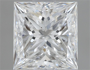 Picture of Natural Diamond 0.90 Carats, Princess with  Cut, E Color, VS2 Clarity and Certified by GIA