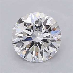 Picture of Lab Grown Diamond 1.55 Carats, Round with Ideal Cut, F Color, VVS2 Clarity and Certified by IGI