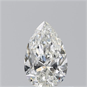 Natural Diamond 0.55 Carats, Pear with  Cut, G Color, VS2 Clarity and Certified by GIA