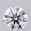Lab Grown Diamond 1.30 Carats, Round with Ideal Cut, D Color, VS1 Clarity and Certified by IGI