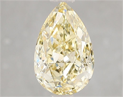Picture of Lab Grown Diamond 2.00 Carats, Pear with  Cut, Fancy Intense Yellow Color, VS1 Clarity and Certified by IGI