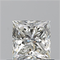 Natural Diamond 0.70 Carats, Princess with  Cut, J Color, VVS2 Clarity and Certified by GIA