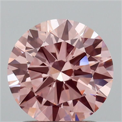 Picture of Lab Grown Diamond 1.53 Carats, Round with Excellent Cut, Fancy Intense Pink Color, VS1 Clarity and Certified by IGI
