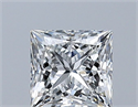 Natural Diamond 0.63 Carats, Princess with  Cut, G Color, VVS2 Clarity and Certified by GIA
