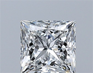 Picture of Natural Diamond 0.63 Carats, Princess with  Cut, G Color, VVS2 Clarity and Certified by GIA