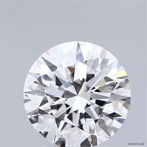 Picture of Lab Grown Diamond 2.00 Carats, Round with Excellent Cut, D Color, VVS2 Clarity and Certified by IGI