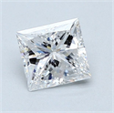 Diamante Natural 1.09 quilates, Princesa , Color D, claridad SI2 y certificado GIA