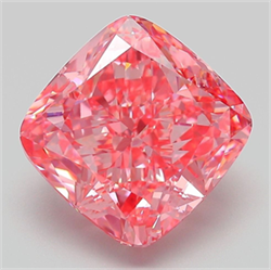 Picture of Lab Grown Diamond 6.29 Carats, CUSHION MODIFIED with  Cut, Fancy Vivid Pink Color, VS1 Clarity and Certified by IGI
