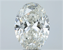 Natural Diamond 5.01 Carats, Oval with  Cut, H Color, SI2 Clarity and Certified by GIA
