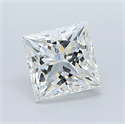 Diamante Natural 1.32 quilates, Princesa , Color H, claridad SI2 y certificado GIA