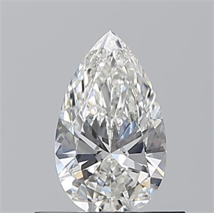 Foto Diamante Natural 0.50 quilates, De pera , Color G, claridad IF y certificado GIA de