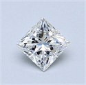 Natural Diamond 0.53 Carats, Princess with  Cut, G Color, VVS2 Clarity and Certified by GIA