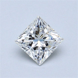 Picture of Natural Diamond 0.53 Carats, Princess with  Cut, G Color, VVS2 Clarity and Certified by GIA