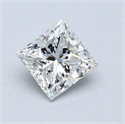 Natural Diamond 0.61 Carats, Princess with  Cut, G Color, VS2 Clarity and Certified by GIA