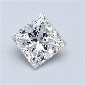 Picture of Natural Diamond 0.61 Carats, Princess with  Cut, G Color, VS2 Clarity and Certified by GIA