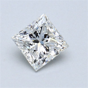 Picture of Natural Diamond 0.61 Carats, Princess with  Cut, G Color, VS2 Clarity and Certified by GIA
