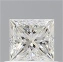 Natural Diamond 0.50 Carats, Princess with  Cut, H Color, VVS2 Clarity and Certified by GIA
