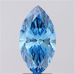 Picture of Lab Grown Diamond 2.15 Carats, Marquise with  Cut, Fancy Vivid Blue Color, VS2 Clarity and Certified by IGI