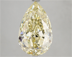 Picture of Lab Grown Diamond 5.01 Carats, Pear with  Cut, Fancy Yellow Color, VS1 Clarity and Certified by IGI