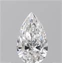 Natural Diamond 0.50 Carats, Pear with  Cut, E Color, VS2 Clarity and Certified by GIA