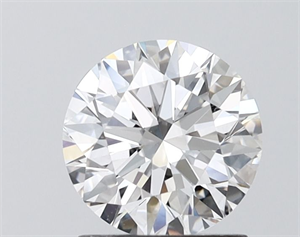 Picture of Lab Grown Diamond 1.26 Carats, Round with Ideal Cut, D Color, VVS2 Clarity and Certified by IGI