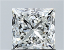 Natural Diamond 1.04 Carats, Princess with  Cut, I Color, VS2 Clarity and Certified by GIA