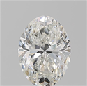 Natural Diamond 1.50 Carats, Oval with  Cut, H Color, SI1 Clarity and Certified by GIA