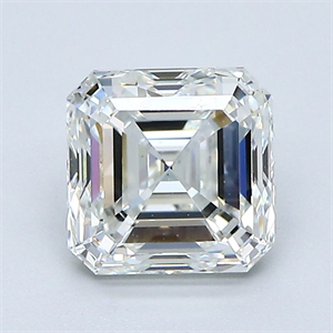 Picture of Natural Diamond 1.70 Carats, Asscher with  Cut, H Color, VS1 Clarity and Certified by GIA
