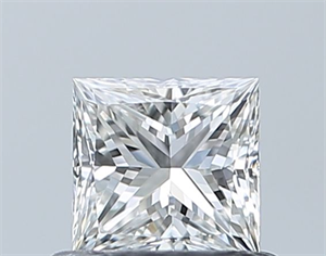 Picture of Natural Diamond 0.54 Carats, Princess with  Cut, F Color, IF Clarity and Certified by GIA