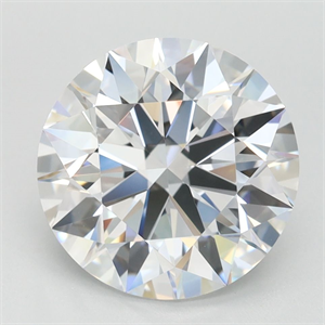 Picture of Lab Grown Diamond 2.90 Carats, Round with Ideal Cut, D Color, IF Clarity and Certified by IGI