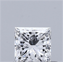 Natural Diamond 0.43 Carats, Princess with  Cut, E Color, VS1 Clarity and Certified by GIA