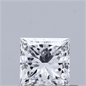 Natural Diamond 0.43 Carats, Princess with  Cut, E Color, VS1 Clarity and Certified by GIA