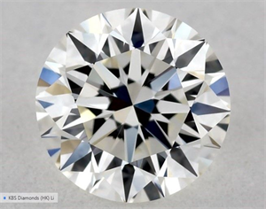 Picture of Natural Diamond 0.59 Carats, Round with Excellent Cut, I Color, VVS1 Clarity and Certified by GIA