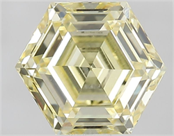 Picture of Lab Grown Diamond 1.50 Carats, HEXAGONAL with  Cut, Fancy Yellow Color, VVS2 Clarity and Certified by IGI
