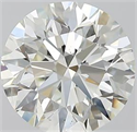 Natural Diamond 2.50 Carats, Round with Excellent Cut, I Color, VS2 Clarity and Certified by IGI