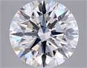 Lab Grown Diamond 3.23 Carats, Round with Excellent Cut, D Color, VVS2 Clarity and Certified by GIA