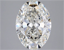 Natural Diamond 3.02 Carats, Oval with  Cut, H Color, SI2 Clarity and Certified by GIA